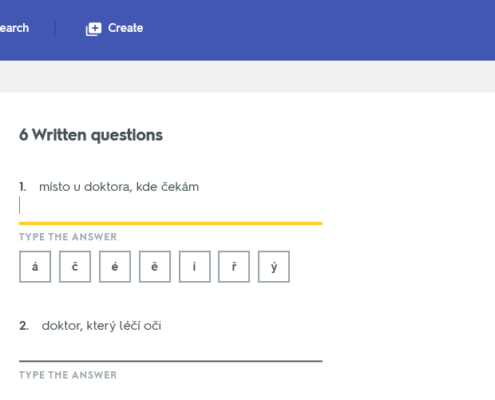 Quizlet - skvělá aplikace na trénink češtiny
