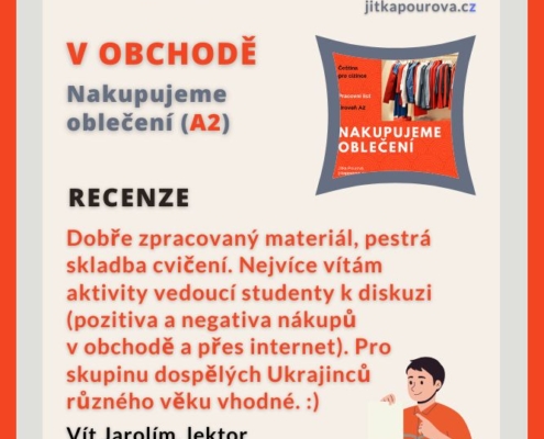 čeština pro cizince pracovní listy