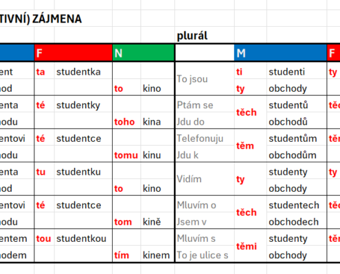 Zájmena ukazovací_ten_ta_to_schéma