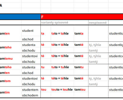 Zájmena ukazovací_B2_singulár