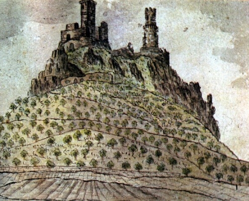 Hazmburk 1833_kreslil K. H. Mácha